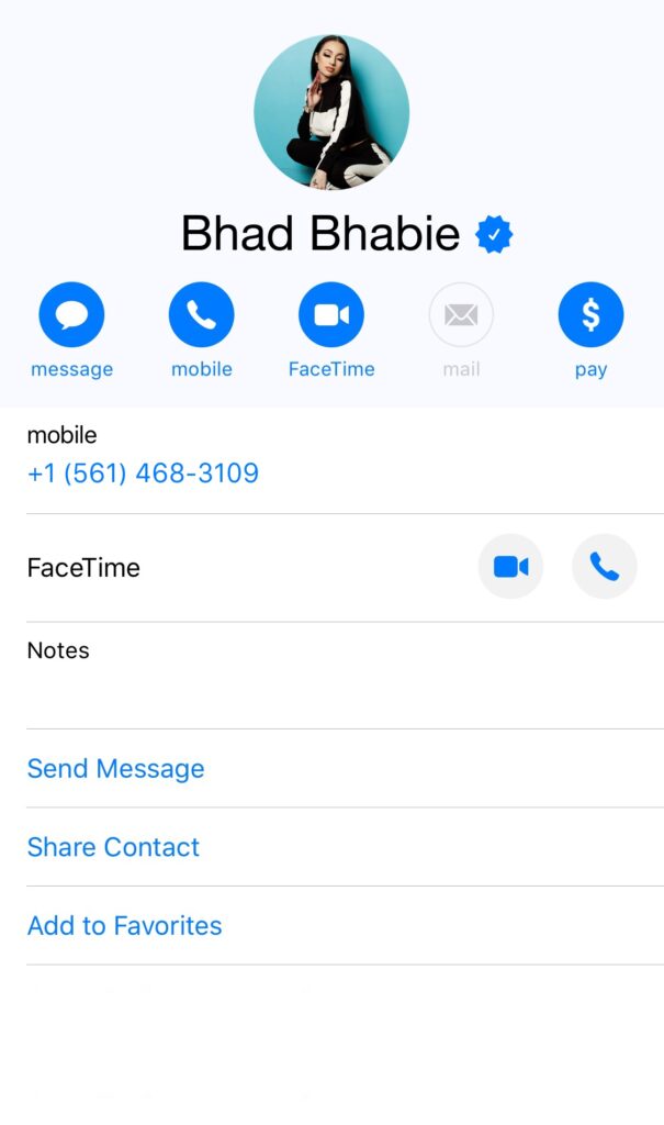 Bhad Bhabie Phone Number 2021